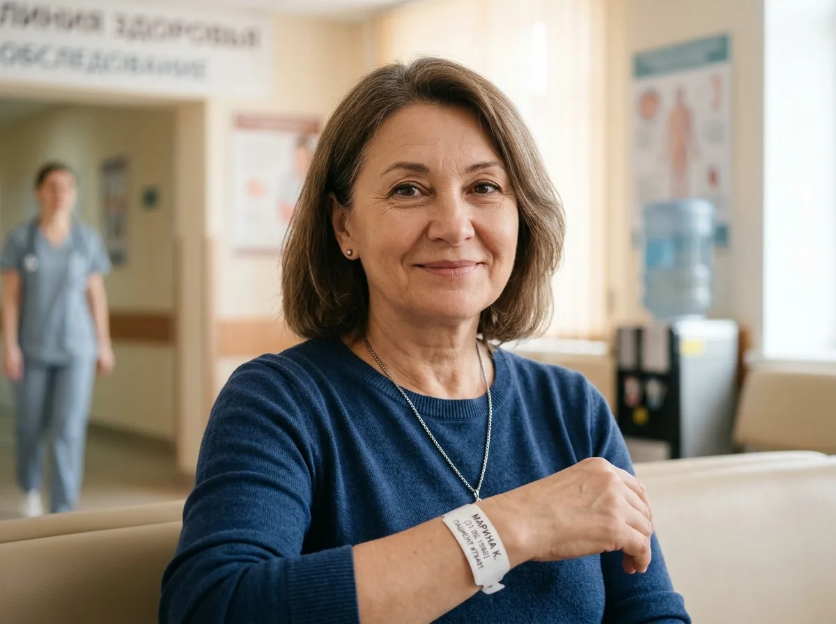 Аватар пациентки Марины, женщина, портрет, нейтральный фон
